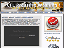 Tablet Screenshot of cflpressurewashing.com